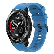Cinturino per orologio in silicone morbido a tinta unita For Honor Watch GS Pro 22MM (blu)