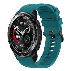For Honor Watch GS Pro 22MM Cinturino in silicone morbido a tinta unita (verde)