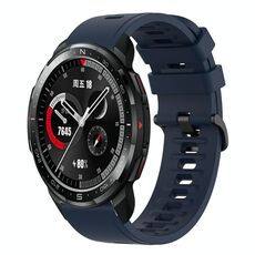 Cinturino per orologio in silicone morbido a tinta unita For Honor Watch GS Pro 22MM (blu notte)
