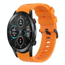 For Honor Magic Watch 2 46mm 22MM Cinturino in silicone morbido a tinta unita (arancione)
