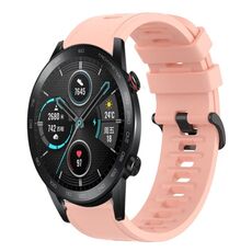 For Honor Magic Watch 2 46mm 22MM Cinturino in silicone morbido a tinta unita (rosa)