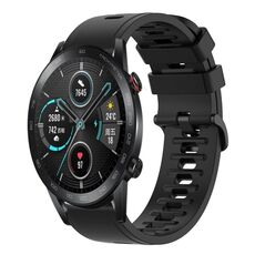 Per Honor Magic Watch 2 46mm 22MM Cinturino in silicone morbido a tinta unita (nero)