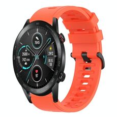 Per Honor Magic Watch 2 46mm 22MM Cinturino in silicone morbido a tinta unita (rosso)