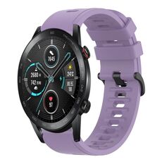 For Honor Magic Watch 2 46mm 22MM Cinturino in silicone morbido a tinta unita (viola)