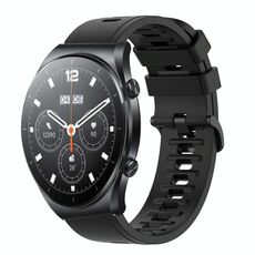 Per Xiaomi MI Watch S1 Cinturino per orologio in silicone morbido a tinta unita da 22 mm (nero)