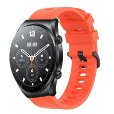 Per Xiaomi MI Watch S1 Cinturino per orologio in silicone morbido a tinta unita da 22 mm (rosso)