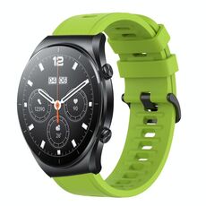 Per Xiaomi MI Watch S1 Cinturino per orologio in silicone morbido a tinta unita da 22 mm (verde lime)
