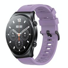 Per Xiaomi MI Watch S1 Cinturino per orologio in silicone morbido tinta unita da 22 mm (viola)