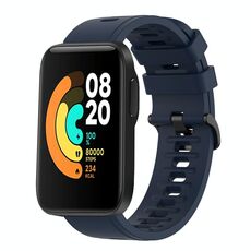 Per Xiaomi MI Watch Sport 22mm Cinturino in silicone morbido a tinta unita (blu notte)
