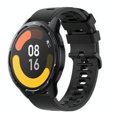 Per Xiaomi MI Watch S1 Pro 22mm Cinturino in silicone morbido a tinta unita (nero)
