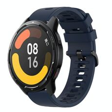 Per Xiaomi MI Watch S1 Pro 22mm Cinturino in silicone morbido a tinta unita (blu notte)