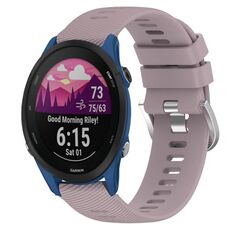 Per Garmin Forerunner 255S 18mm cinturino in silicone a tinta unita (Roland Purple)