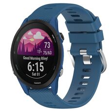 Per Garmin Forerunner 255S 18mm cinturino in silicone a tinta unita (blu)