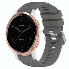 Per Garminmove3S 18mm cinturino in silicone a tinta unita (grigio scuro)
