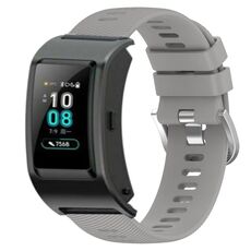 Per Huawei Band B5 18mm Cinturino in silicone a tinta unita (grigio)
