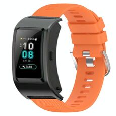 Per Huawei Band B5 18mm Cinturino in silicone a tinta unita (arancione)