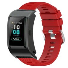 Per Huawei Band B5 18mm Cinturino in silicone a tinta unita (rosso)