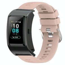 Per Huawei Band B5 18mm Cinturino in silicone a tinta unita (rosa)