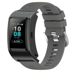 Per Huawei Band B5 18mm Cinturino in silicone a tinta unita (grigio scuro)
