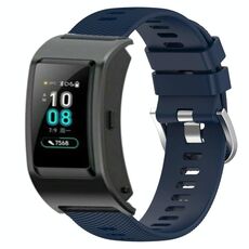 Per Huawei Band B5 18mm cinturino in silicone a tinta unita (blu notte)