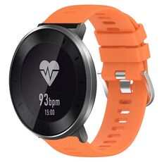 Cinturino per orologio in silicone a tinta unita For Honor S1 da 18 mm (arancione)