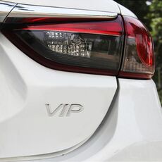 Adesivi decorativi personalizzati in metallo VIP per auto divisa, dimensioni: 7,5 x 3 x 0,5 cm (Argento)