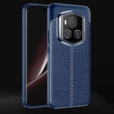 Custodia per telefono in TPU antiurto con texture litchi Porsche Design per Honor Magic6 RSR (blu)
