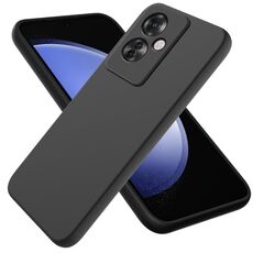 Per OPPO Reno11 F / F25 Pro Custodia per telefono antiurto in silicone liquido di colore puro (nero)