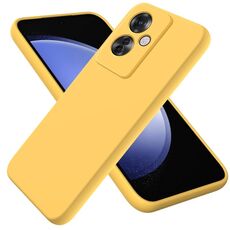 Per OPPO Reno11 F / F25 Pro Custodia per telefono antiurto in silicone liquido di colore puro (giallo)