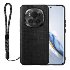 Custodia per telefono con texture in fibra di carbonio Kevlar serie TC per Honor Magic6 Pro ViLi (nera)