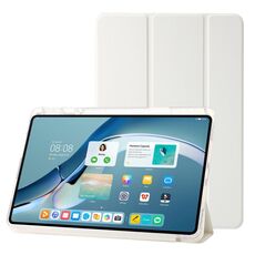Per Huawei MatePad Pro 13.2 2023 Custodia tablet in pelle tripla acrilica trasparente (bianca)