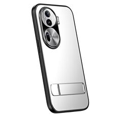 Per OPPO Reno11 Global R-JUST RJ-61 Galvanotecnica TPU satinato + Custodia per PC con supporto (Argento)