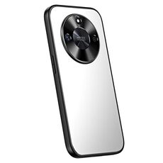 Per Honor X50 R-JUST RJ-61 Galvanotecnica TPU satinato + custodia per PC (argento)