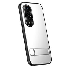 Per Honor 70 Pro R-JUST RJ-61 Galvanotecnica TPU satinato + Custodia per PC con supporto (Argento)