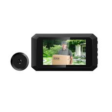 C23 Visualizzatore nascosto per porta digitale intelligente da 3,97 pollici 1080p grandangolare con visione notturna (nero)