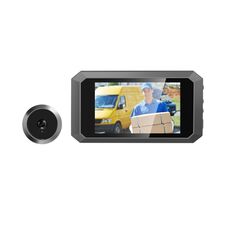 C23 Visualizzatore nascosto per porta digitale intelligente da 3,97 pollici 1080p grandangolare con visione notturna (grigio)