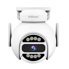 SriHome SH047 4MP IP66 Telecamera HD WiFi con rilevamento del movimento impermeabile per visione notturna (spina USA)