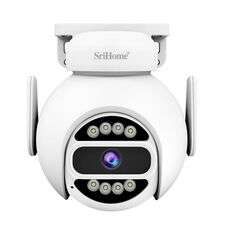 SriHome SH047 Telecamera WiFi HD da 4MP IP66 con rilevamento del movimento impermeabile per visione notturna (spina UK)