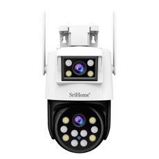 SriHome SH048 Telecamera IP a doppio obiettivo per visione notturna intelligente da 2 MP + 2 MP con tracciamento umanoide (spina AU)
