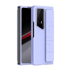 Per Honor Magic V2 RSR Pelle Elastica con impugnatura da polso Cover posteriore Custodia per telefono (Viola)