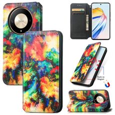 Per Honor X9b CaseNeo Custodia per telefono in pelle magnetica colorata (Nuvola colorata)
