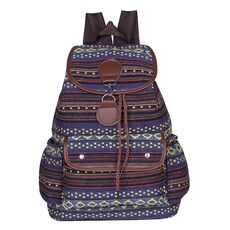 Borsa a tracolla da donna Zaino da viaggio casual Zaino per studenti(Blu)