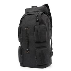 Borsa a tracolla in tela Borsa da viaggio per esterni di grande capacità Zaino casual indossabile traspirante (grigio scuro)