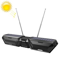 DV-880 Altoparlante Bluetooth wireless solare doppio Radio lunga da esterno (nero)