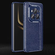 Custodia per telefono in TPU antiurto con texture Litchi Ultimate per Honor Magic6 (blu)