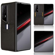Per Honor Magic V2 RSR Porsche Design Litchi Texture Slot per schede Cover posteriore Custodia per telefono (Nero)