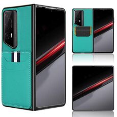 Per Honor Magic V2 RSR Porsche Design Litchi Texture Slot per schede Cover posteriore Custodia per telefono(Verde)