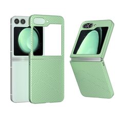 Per Samsung Galaxy Z Flip6 5G Custodia opaca per PC con motivo a onde (verde chiaro)