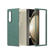 Per Samsung Galaxy Z Fold6 5G PC Custodia antiurto per PC con texture smerigliata Diamond Paint (verde scuro)
