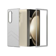 Per Samsung Galaxy Z Fold 6 5G PC Custodia antiurto per PC con texture smerigliata Diamond Paint (Argento)